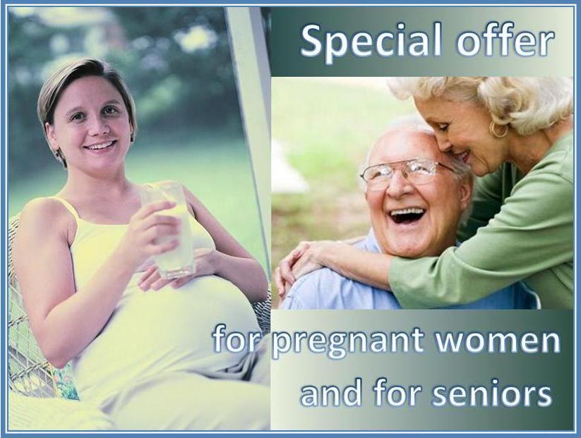 Special offer for pregnant women and for seniors